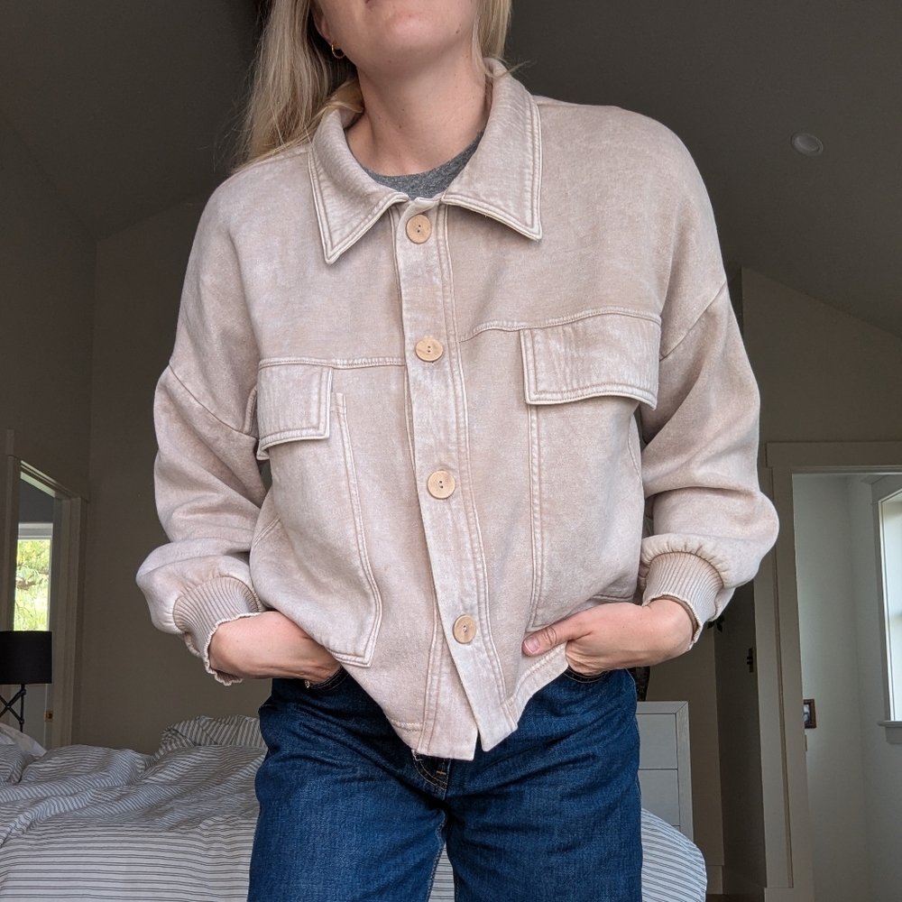 Zenana Small Medium Cozy Sweater Jacket